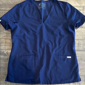 Figs Women's two pocket Navy scrub top